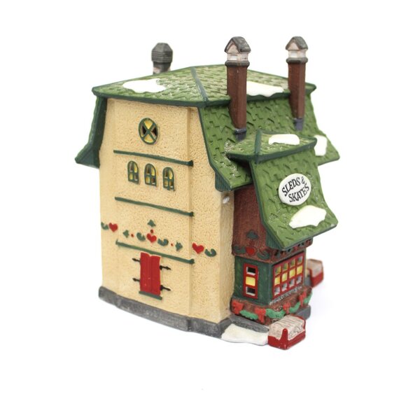 Department 56 North Pole "ELFIE'S SLEDS AND SKATES" 1992 #5625 No Box or Light - Picture 4 of 9